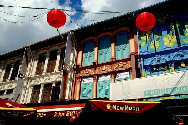 Singapore: Chinese Shophouses in Chinatown — Stock Photo, Image