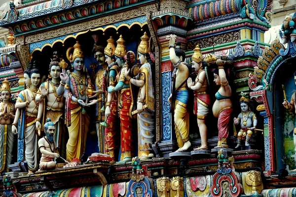 Singapore: Sri Krishnan Hinduiskt tempel — Stockfoto