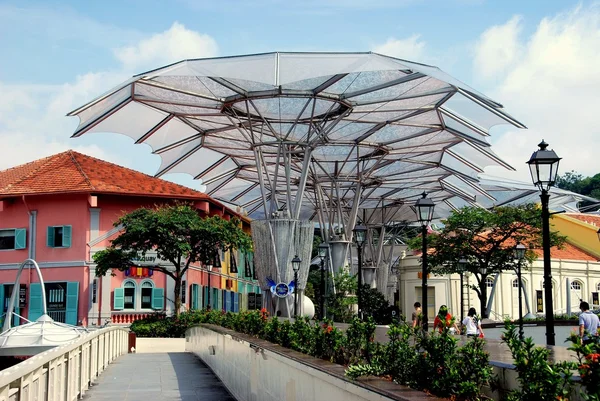 Singapur: Przeczytaj most w Clarke Quay — Zdjęcie stockowe