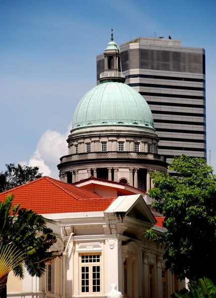 Singapura: Arts House e Supremo Tribunal de Cúpula — Fotografia de Stock
