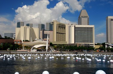 Singapur: Marina Bay Towers görünümüne