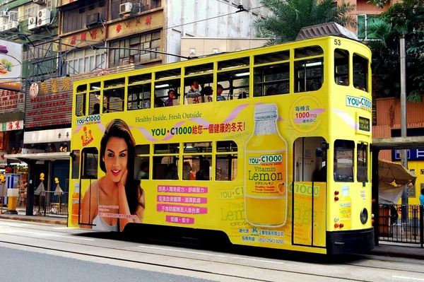 Hong Kong, Chine : Tram routier Des Voeux — Photo