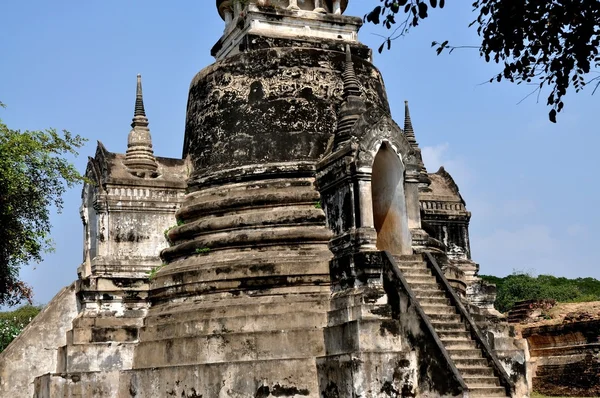 Ayutthaya, Tailandia: Chedi en Wat Phra Si Sanphet — Foto de Stock