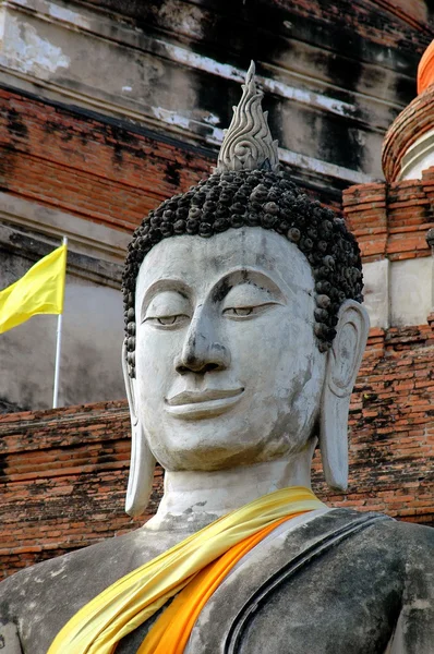 Ayutthaya, Thaiföld: Buddha a thaiföldi Wat — Stock Fotó