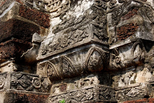 Ayutthaya, Thailand: Detalj på tempel ruiner — Stockfoto