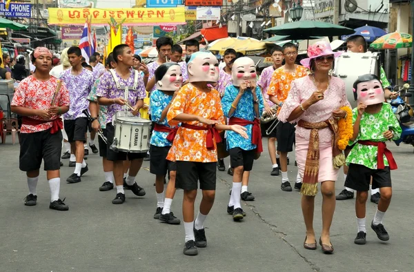 Bangkok, Thailand: Parade Siswa di Jalan Khao San — Stok Foto