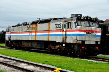 Strasburg, pa: eski amtrak engline Pennsylvania demiryolu Müzesi