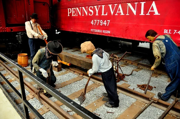 Strasburg, PA: Maniquíes en el Museo del Ferrocarril de Pennsylvania — Foto de Stock