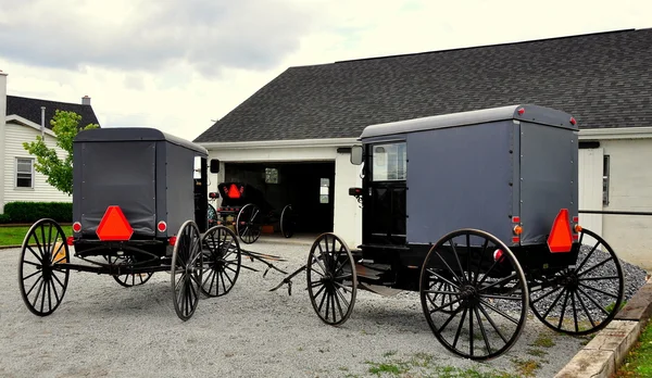 Lancaster County, PA: Amish Buggies — 图库照片