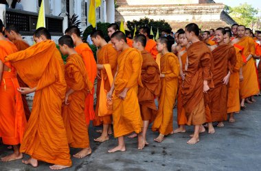 Chiang Mai, Thailand: Youthful Monks at Wat Chedi Luang