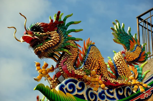 Chiang Mai, Thailand: Pung Tao Gong Temple Dragon — Zdjęcie stockowe