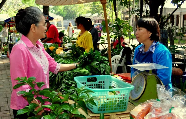 Chiang mai, thailand: jj sonntags marktverkäufer — Stockfoto