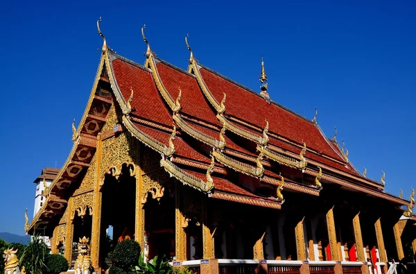 Chiang Mai, Thailand: Wat Chetawan Ubosot Hall Royaltyfria Stockfoton