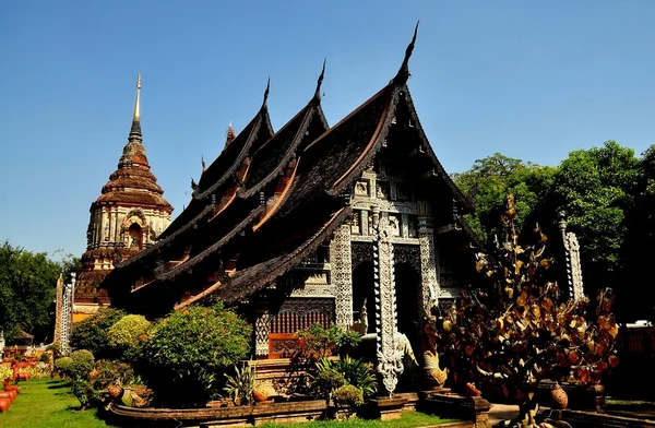 Chiang Mai, Tailândia: Wat Lok Molee Vihan Hall — Fotografia de Stock
