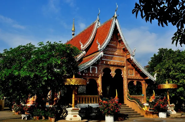 Chiang Mai, Tailândia: Wat Parpowrai Vihan Hall — Fotografia de Stock