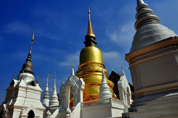 Chiang Mai,Thailand: Wat Suan Dok Chedis — Stock Photo, Image