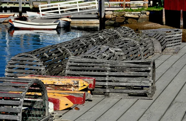 Mystic, CT: Lobster Traps at Mystic Seaport — Stok fotoğraf