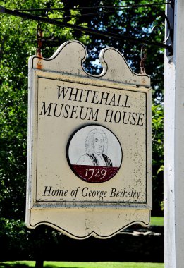 Middletown, RI: Sign at Whitehall Museum House