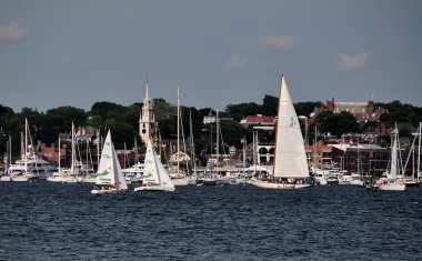 Newport, RI: Sail Boats on Narragansett Bay