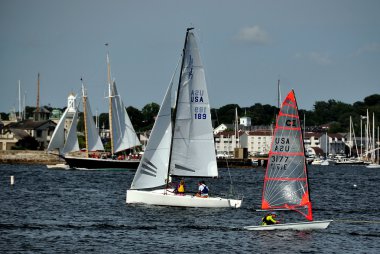 Newport, RI: Sail Boats on Narragansett Bay clipart