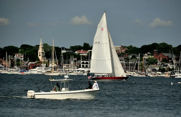 Newport, RI: Sail Boat on Narragansett Bay — Stock Photo, Image
