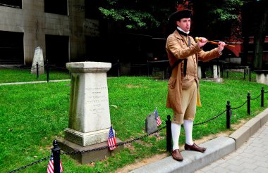 Boston, MA: Actor at Paul Revere's Gravesite clipart