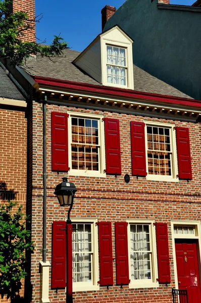 Philadelphia, PA: Colonial Town House Stock Picture