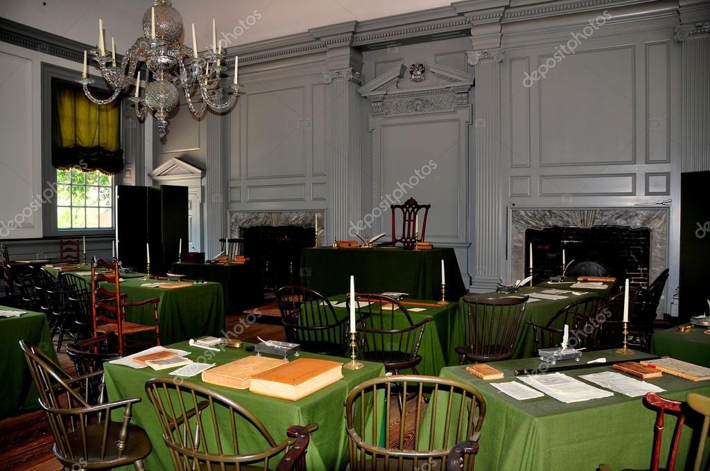 Philadelphia Pa Independence Hall Assembly Room Stock