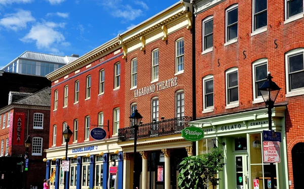 Baltimore, Md: Fells Point byggnader Stockfoto