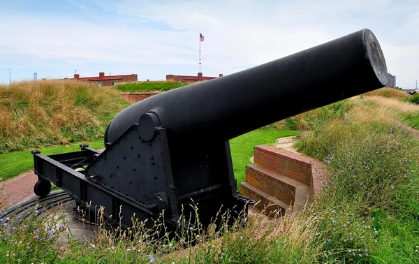 Baltimore, Md: Fort Mchenry canhão — Fotografia de Stock