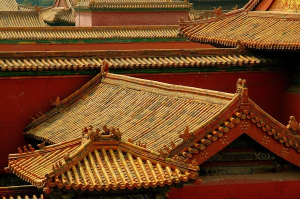 中国，北京: 紫禁城屋顶 — 图库照片