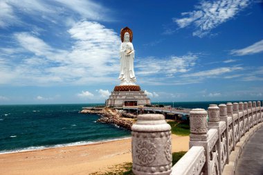San Ya, China: Guan Yin Buddha Statue clipart