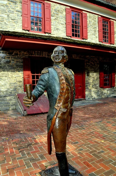 Йорк, Пенсильвания: Статуя маркиза де Лафайета — стоковое фото