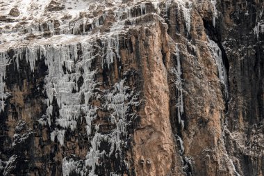 İtalya 'da Trentino Alto Adige' de Sella Geçidi panoraması