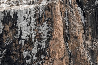 İtalya 'da Trentino Alto Adige' de Sella Geçidi panoraması