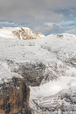 İtalya 'da Trentino Alto Adige' de Sass Pordoi Panorama