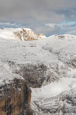 İtalya 'da Trentino Alto Adige' de Sass Pordoi Panorama