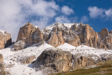 İtalya 'da Trentino Alto Adige' de Sass Pordoi Panorama