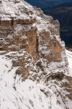 İtalya 'da Trentino Alto Adige' de Sass Pordoi Panorama