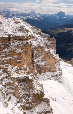 İtalya 'da Trentino Alto Adige' de Sass Pordoi Panorama