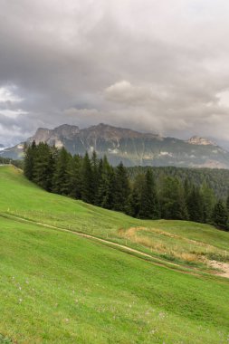 landscape and houses in vigo di fassa  in Trentino Alto Adige in Italy