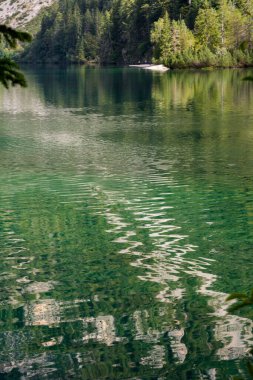 İtalya 'daki Trentino Alto Adige' deki Tovel Gölü 'nün ayrıntıları ve ayrıntıları