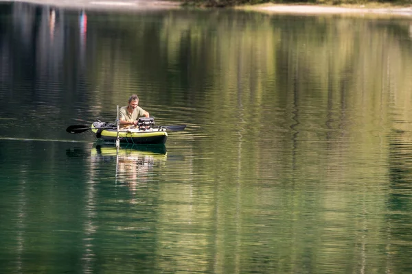 Vislumbres Detalhes Sobre Tovel Lake Trentino Alto Adige Itália — Fotografia de Stock