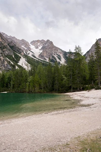 イタリアのトレンティーノ アルト アディジェ州にあるBraies湖の詳細と風景 — ストック写真