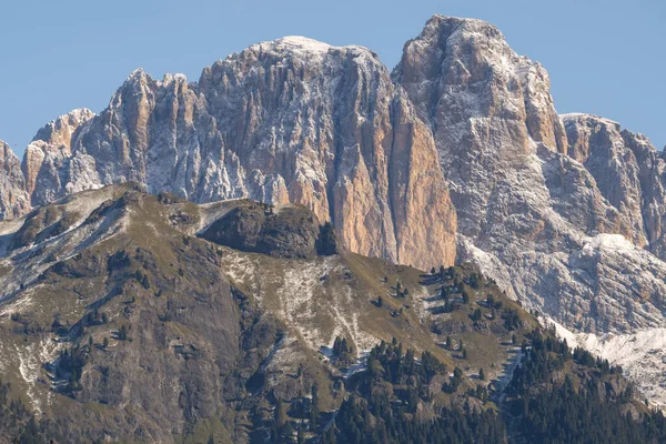 Montagne Paysage Sur Lac Braies Dans Trentin Haut Adige Italie — Photo
