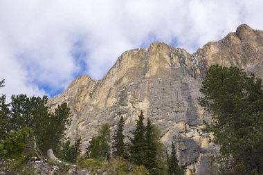 İtalya 'da Trentino Alto Adige' de Sella Geçidi Panorama