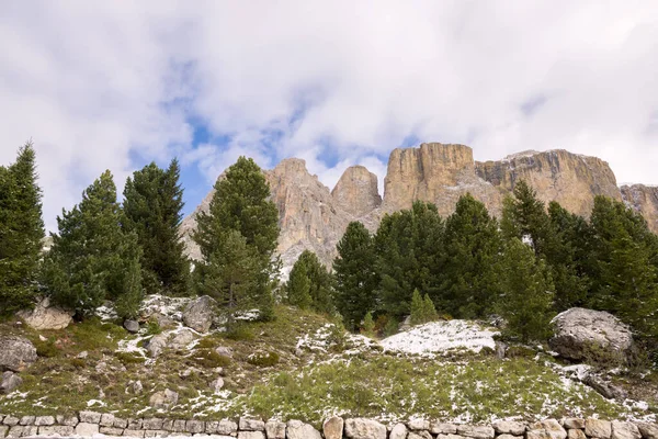 Panorama Sella Pass Trentino Alto Adige Italia — Foto Stock