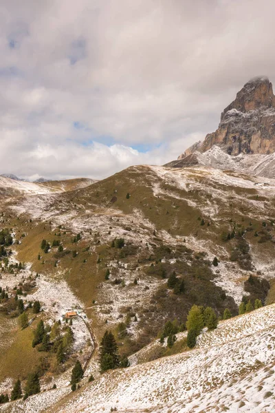 Panorama Sella Pass Trentino Alto Adige Italien — Stockfoto