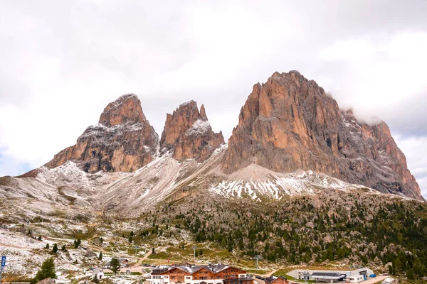 Panorama Sella Pass Trentino Alto Adige Olaszországban — Stock Fotó