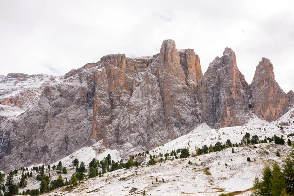 Panorama Sella Pass Trentino Alto Adige Olaszországban — Stock Fotó